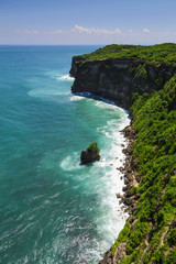 View from Pura Uluwatu temple in Bali island, Indonesia