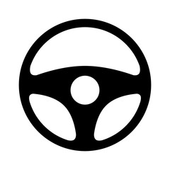 Fototapeta premium Ikona płaskiej kierownicy samochodu / samochodu lub koła napędowego dla aplikacji i stron internetowych