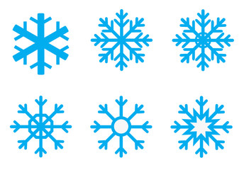 snowflake set for Christmas design.