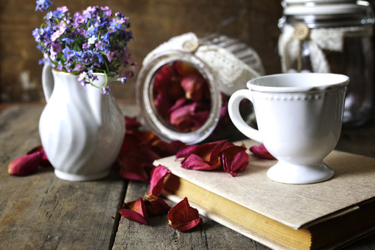 vintage tea rose dry petal
