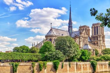 Fototapeta na wymiar Notre Dame de Paris Cathedral, most beautiful Cathedral in Paris