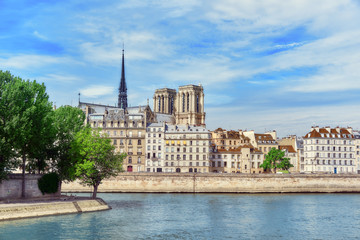 View of the River Seine and most beautiful cities in the world -