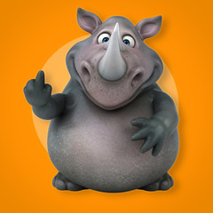 Naklejka premium Fun rhinoceros - 3D Illustration