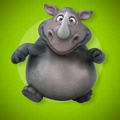 Naklejka premium Fun rhinoceros - 3D Illustration