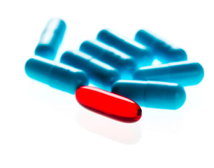 medical supplies capsule closeup