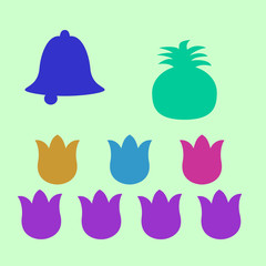 Colorful fruit flower abstract