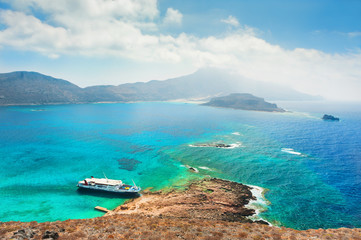 Balos bay in Crete island, Greece