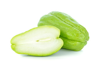 Chayote isolated on white background