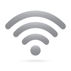 gray wifi icon wireless symbol on isolated background