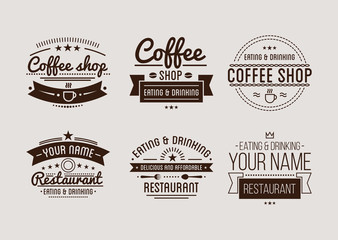 Vintage logo. Coffee shop template. Restaurant label.