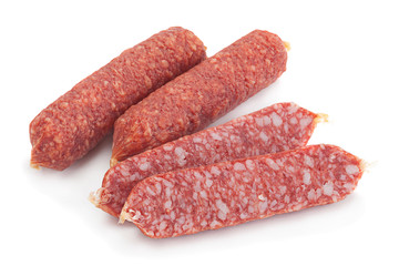 Small salami sausage slice
