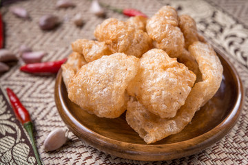 Crispy Pork Skin,asia style food.