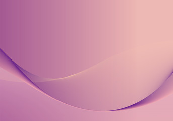 カラフルなラインアート　波線（ダークピンク）