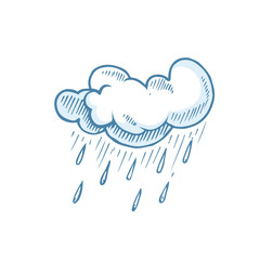 vector Doodle big set of Hand Drawn Clouds