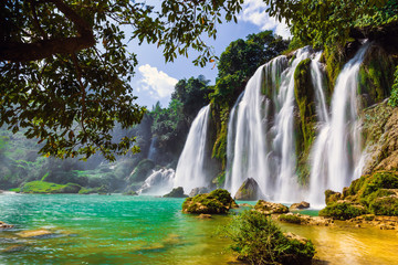 Bangioc waterfall in Caobang, Vietnam