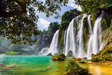 Tuinposter Bangioc waterfall in Caobang, Vietnam © sonha