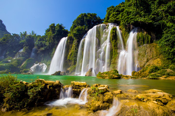 Bangioc waterfall in Caobang, Vietnam