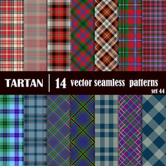 Set Tartan Seamless Pattern.