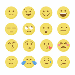 Emoji Flat Icons. Emoticon  set.   icon.   design.