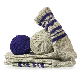 Knitted warm socks