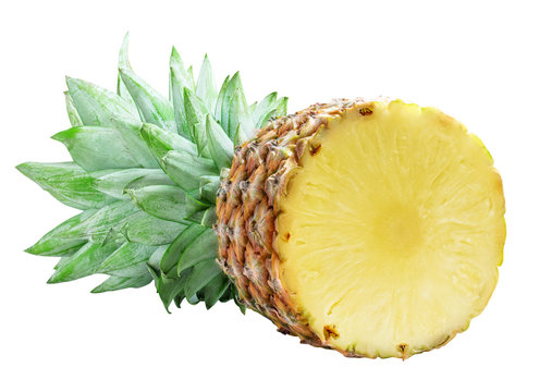 Pineapple isolated on white background with clipping path