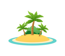 Nature Landscape of Tropic Island with sand beach