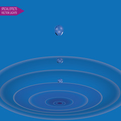 Vector rain isolated on transparent background.