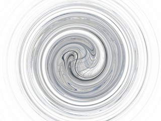 Abstract fractal spiral with a gray circle