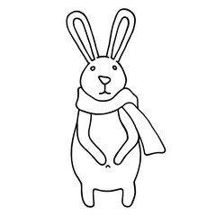 Small cute cartoon bunny.