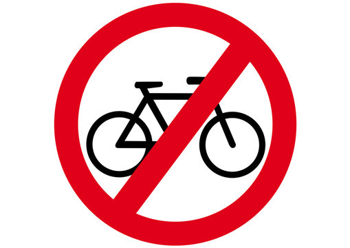  Schild Fahrrad fahren verboten