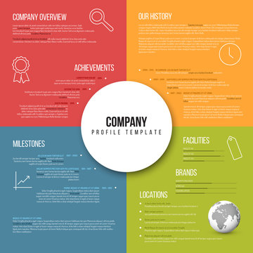 Vector Company Infographic Overview Design Template