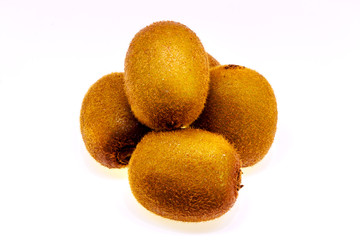 Healthy fresh kiwi isolated on a white background