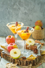 Apple cocktail with cinnamon and anise