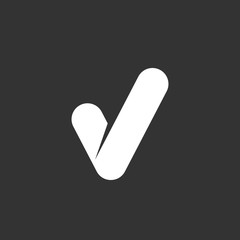 Tick Icon. Vector logo element for template