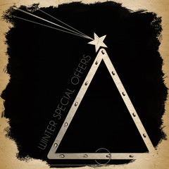 Winter Special Offers con albero Natale acciaio