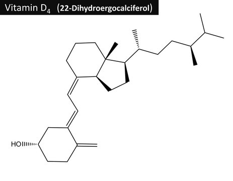 Molecular structure of 22-Dihydroergocalciferol (vitamin D4)