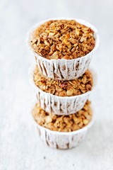 Banana and oats muffins