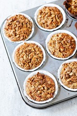 Banana and oats muffins