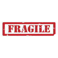 Fragile red stamp