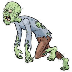 Vector illustration of Cartoon Zombie