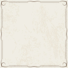 Worn paper with frame, vector illustration