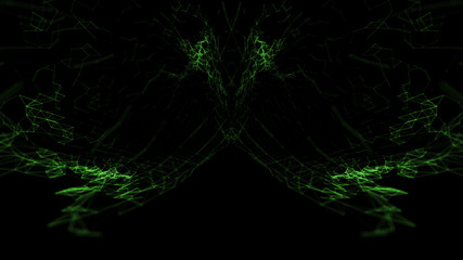 Geometric Abstract mesh background with circles and lines.