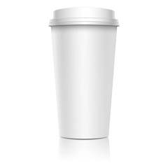 Coffee cup, isolated on white. Vector illustration.
