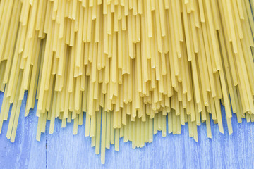 Uncooked pasta spaghetti