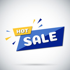Advertising banner. Hot sale. Vector illustration.
