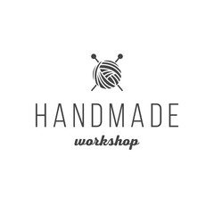 Handmade workshop logo vintage vector