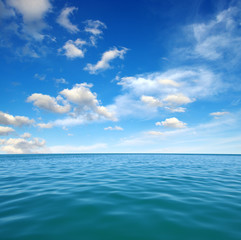 Fototapeta na wymiar Blue sea water