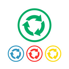 Recycle icon vector