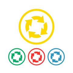 4 arrows circle vector