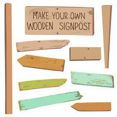 Make your own wooden singpost